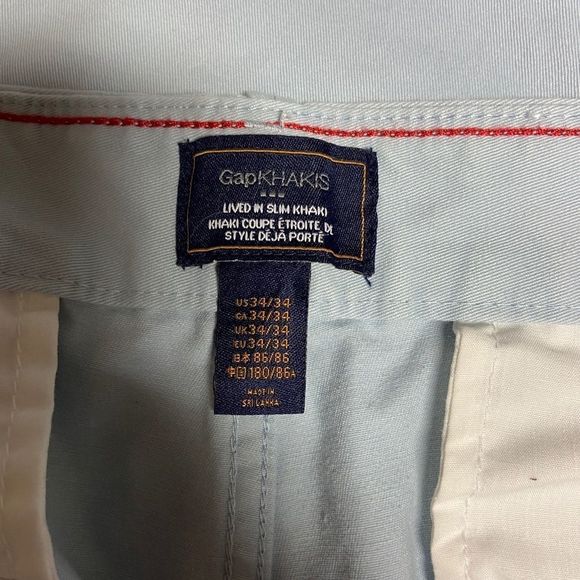 GapKhakis Light Blue Lived in Slim Khaki - Picture 4 of 5